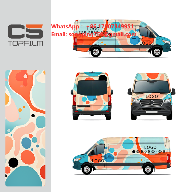 Commercial Wrap Printing - Film graphique personnalisé pour publicité automobile,